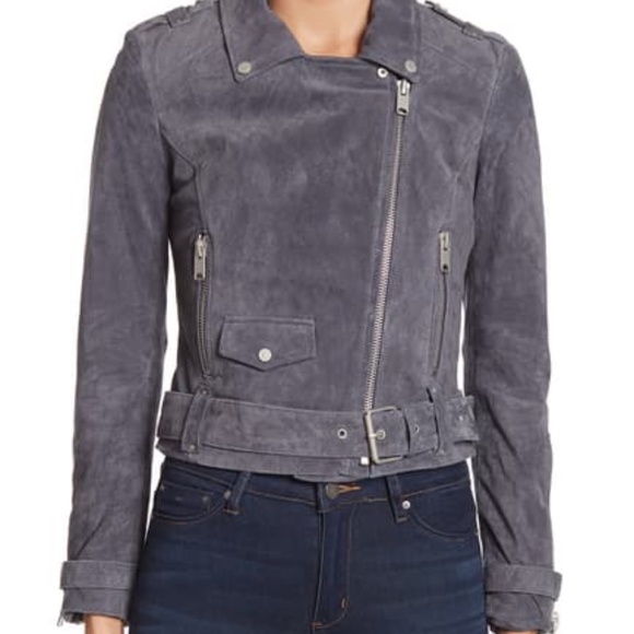 Andrew Marc Charcoal Suede Moto Jacket  NWT - Picture 2 of 4